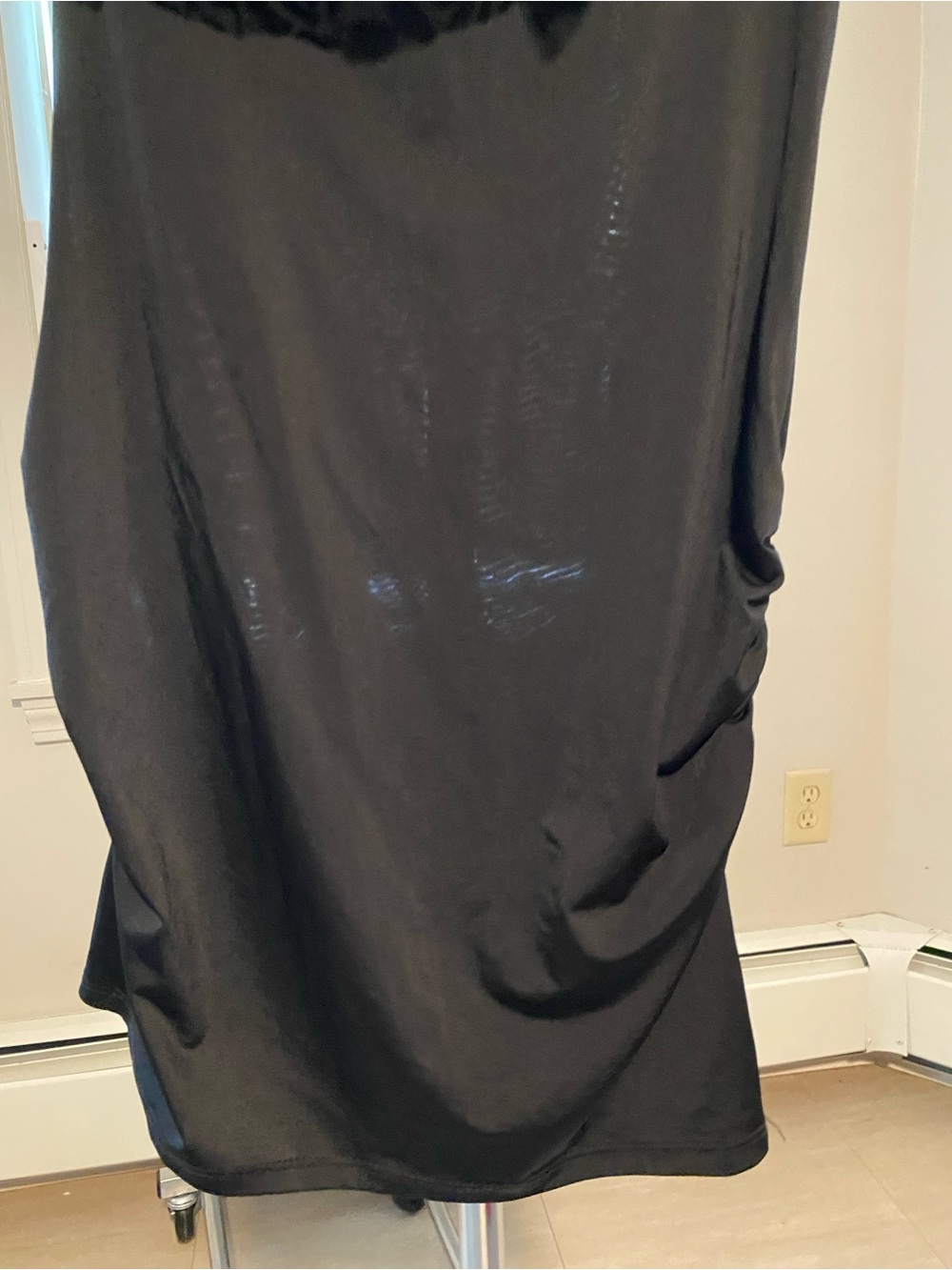 Black One-Shoulder Ruffle Dress - Picture 4 of 11